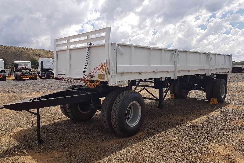 1989 Henred Drop side Drawbar single axles, single axle Drawbar