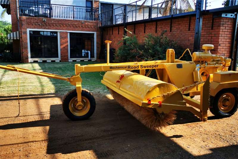   Mechanical Road Sweeper Brooms. Towbehind With 2 C
