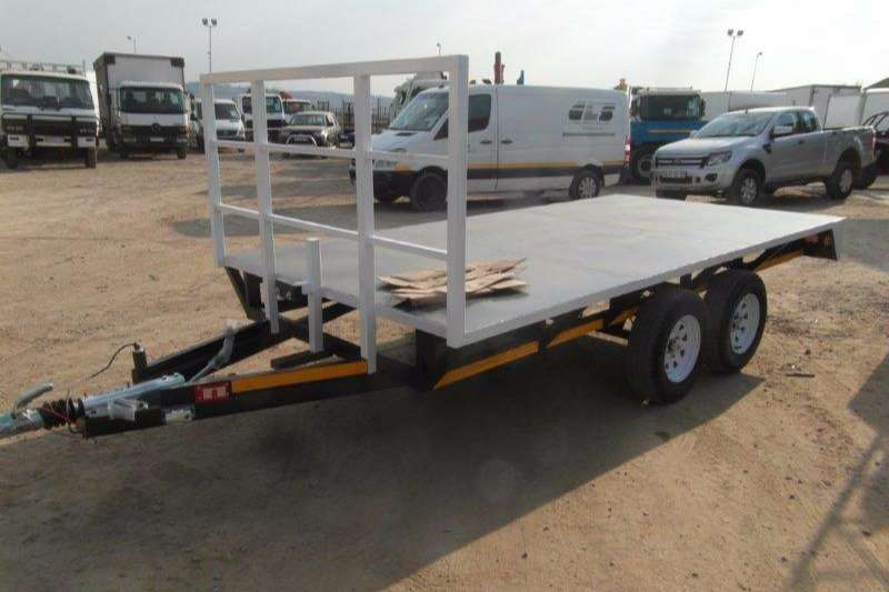 Double Axle Flat Deck Trailer Car trailer Trucks for sale